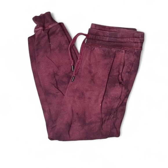 Maroon Red Tie Dye Sweatpants - Picture 2 of 2